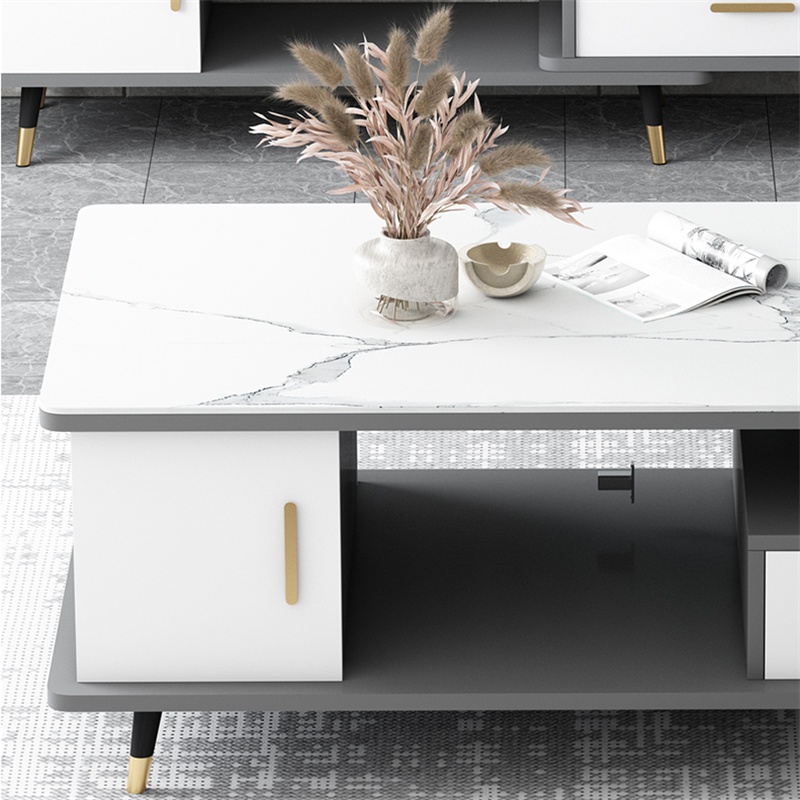 Mesa de centro de diseño de lujo para el hogar moderno de madera4
