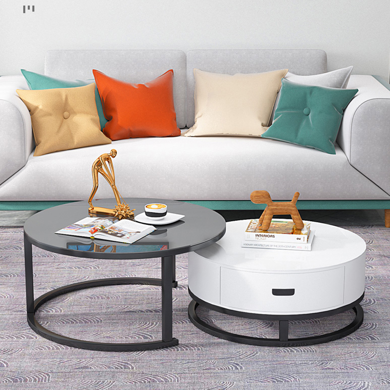 Luxury wrought iron minimalist office home coffee table
